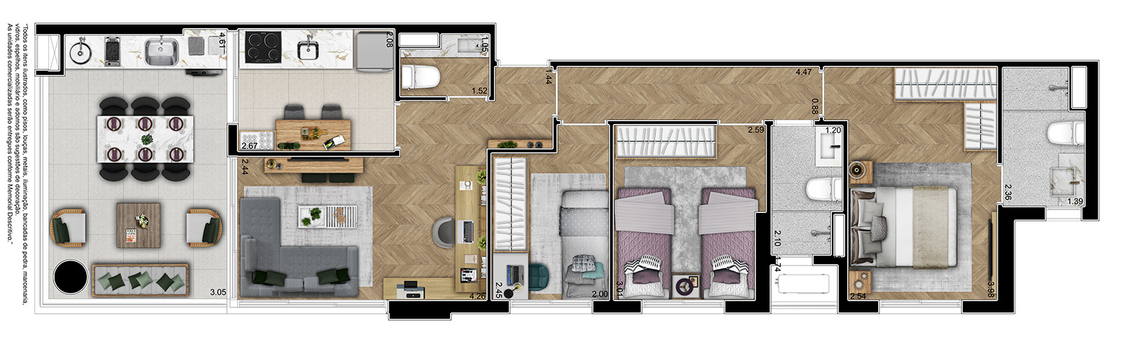 Planta Planta 79m² — 79 m²