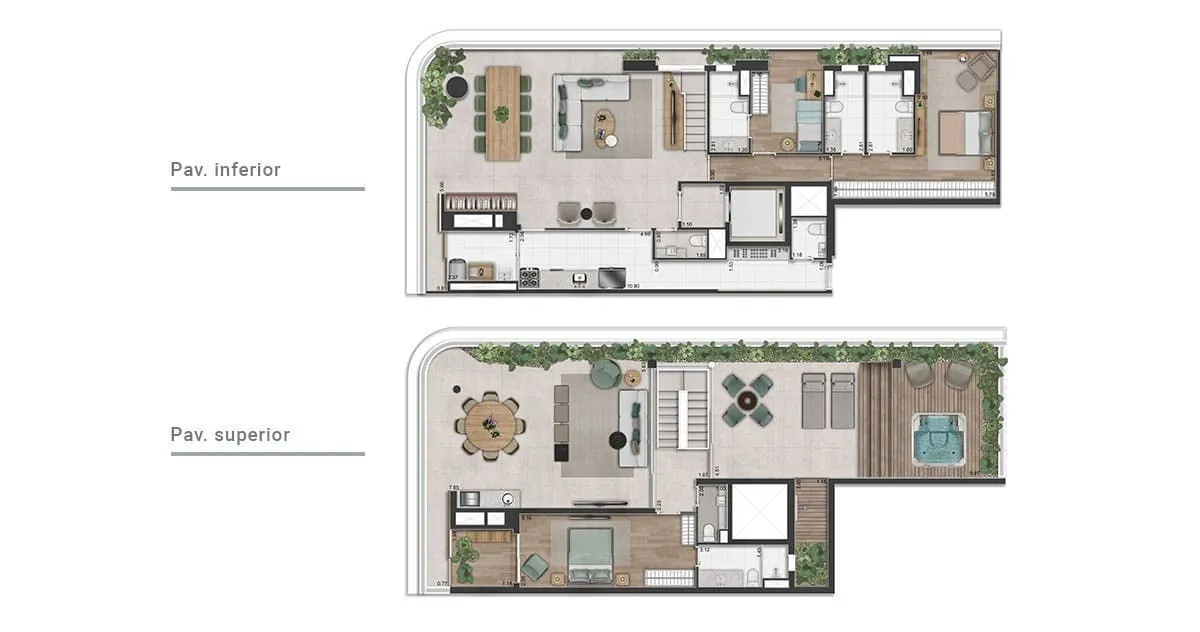 Planta Duplex — 300 m²